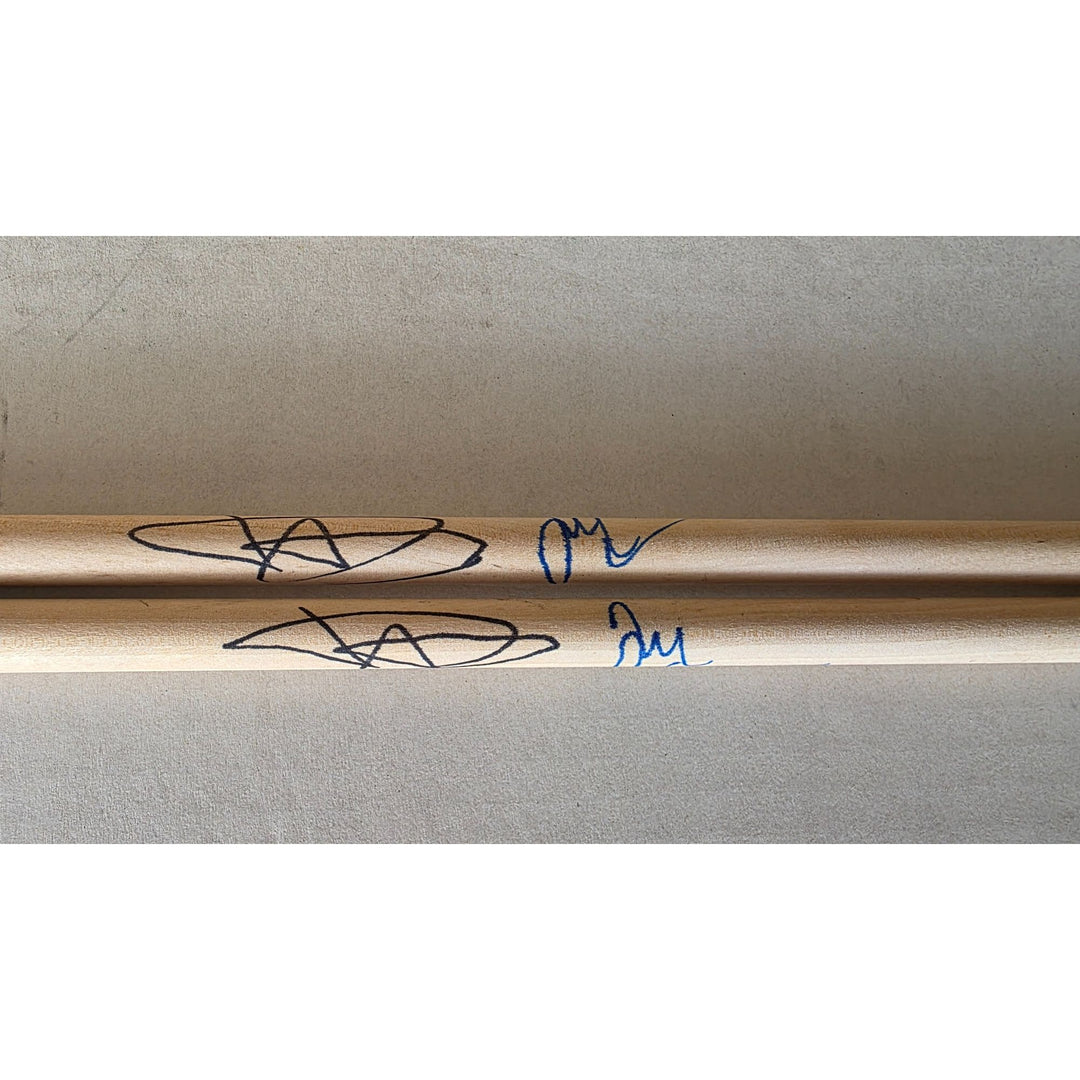 Taylor Hawkins David Grohl Foo Fighters Drumsticks signed with proof.