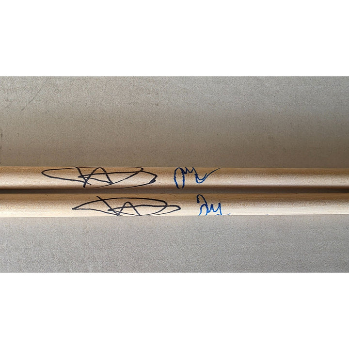 Taylor Hawkins David Grohl Foo Fighters Drumsticks signed with proof.