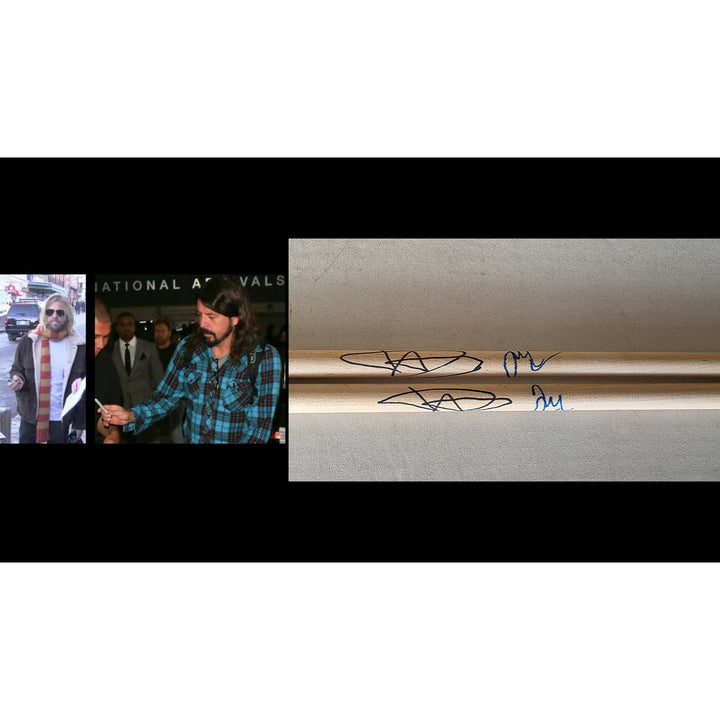 Taylor Hawkins David Grohl Foo Fighters Drumsticks signed with proof.