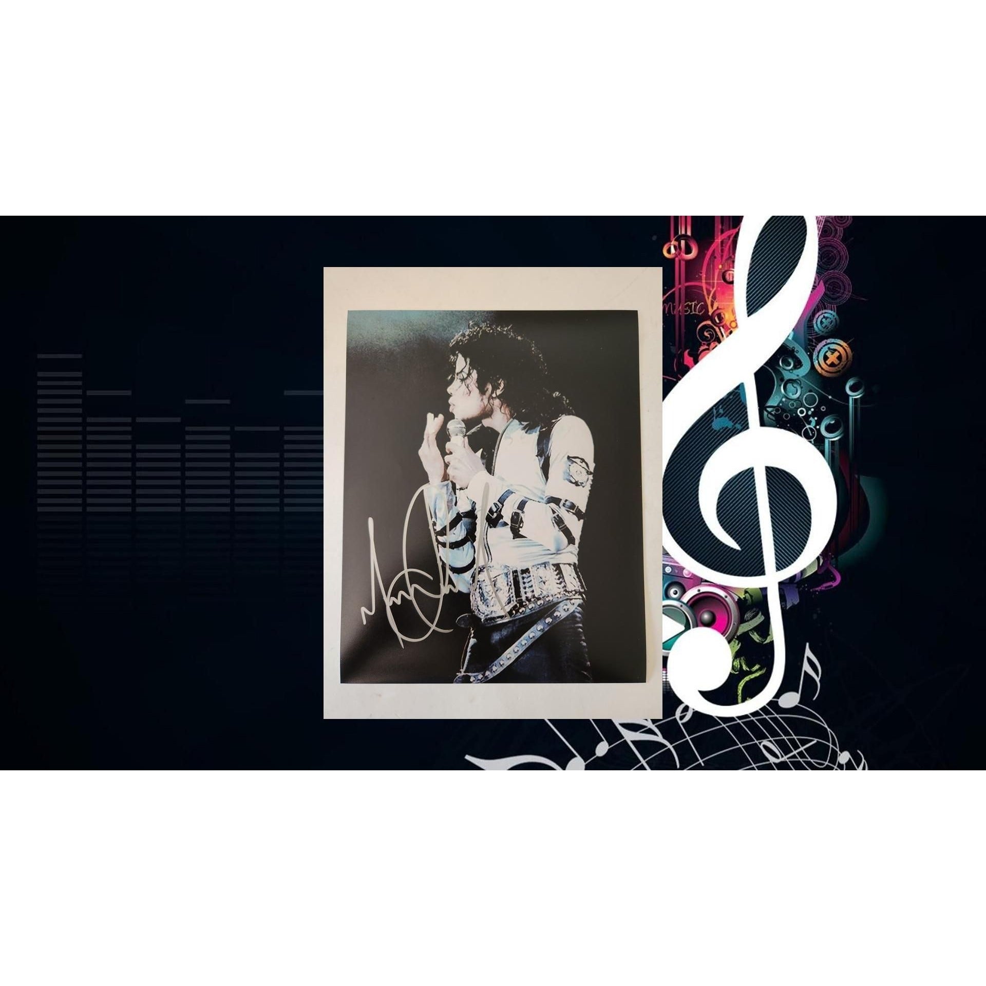 Michael Jackson the King of Pop 8x10 photo signed with proof