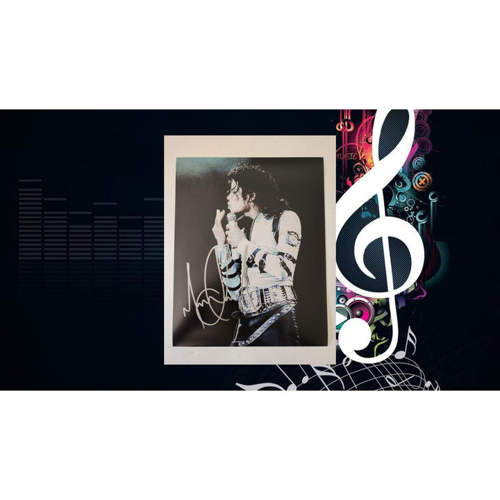 Michael Jackson the King of Pop 8x10 photo signed with proof