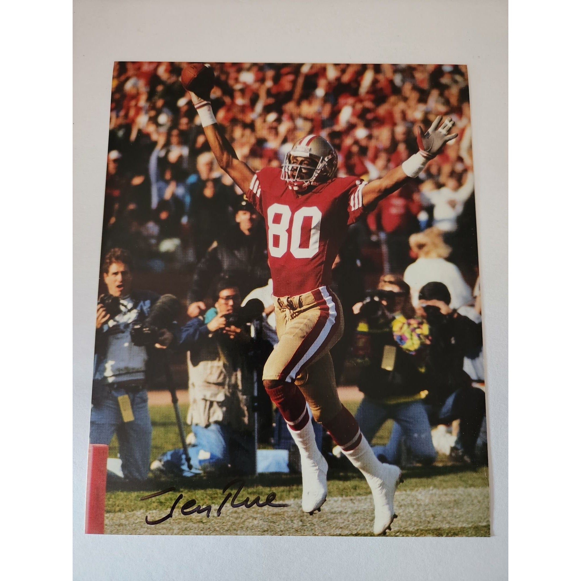Jerry Rice San Francisco 49ers 8 by 10 photos signed