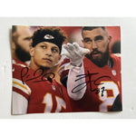 Load image into Gallery viewer, Patrick Mahomes Travis Kelce Kansas City Chiefs 8x10 photo signed with proof
