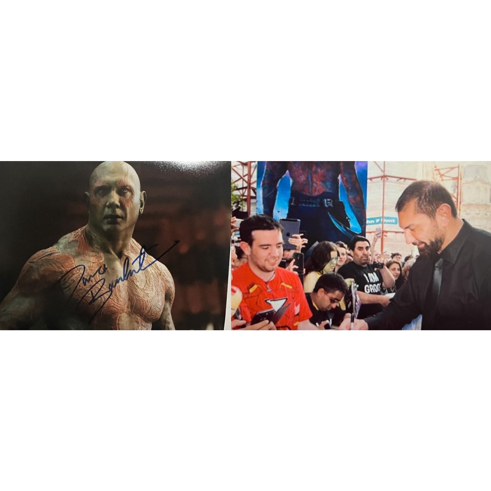 David Bautista  "Drax" in Marvels' Guardians of the Galaxy 5x7 photo signed with proof