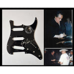 Load image into Gallery viewer, Johnny Cash the man in Black Fender Stratocaster electric pickguard signed with proof
