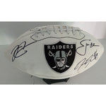 Load image into Gallery viewer, Joshua Jacobs, Derek Carr, Jon Gruden Las Vegas Raiders signed football with proof
