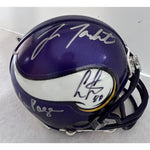 Load image into Gallery viewer, Minnesota Vikings Allen Page Chris Carter Fran Tarkenton mini helmet signed
