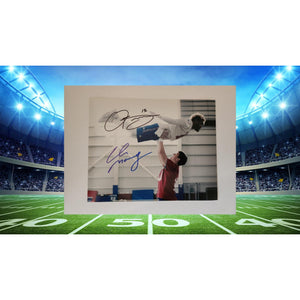 Odell Beckham Jr Eli Manning New York Giants 8x10 photo signed
