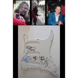 Jimmy Page Robert Plant John Paul Jones Led Zeppelin Fender Stratocaster electric guitar pick guard signed with proof