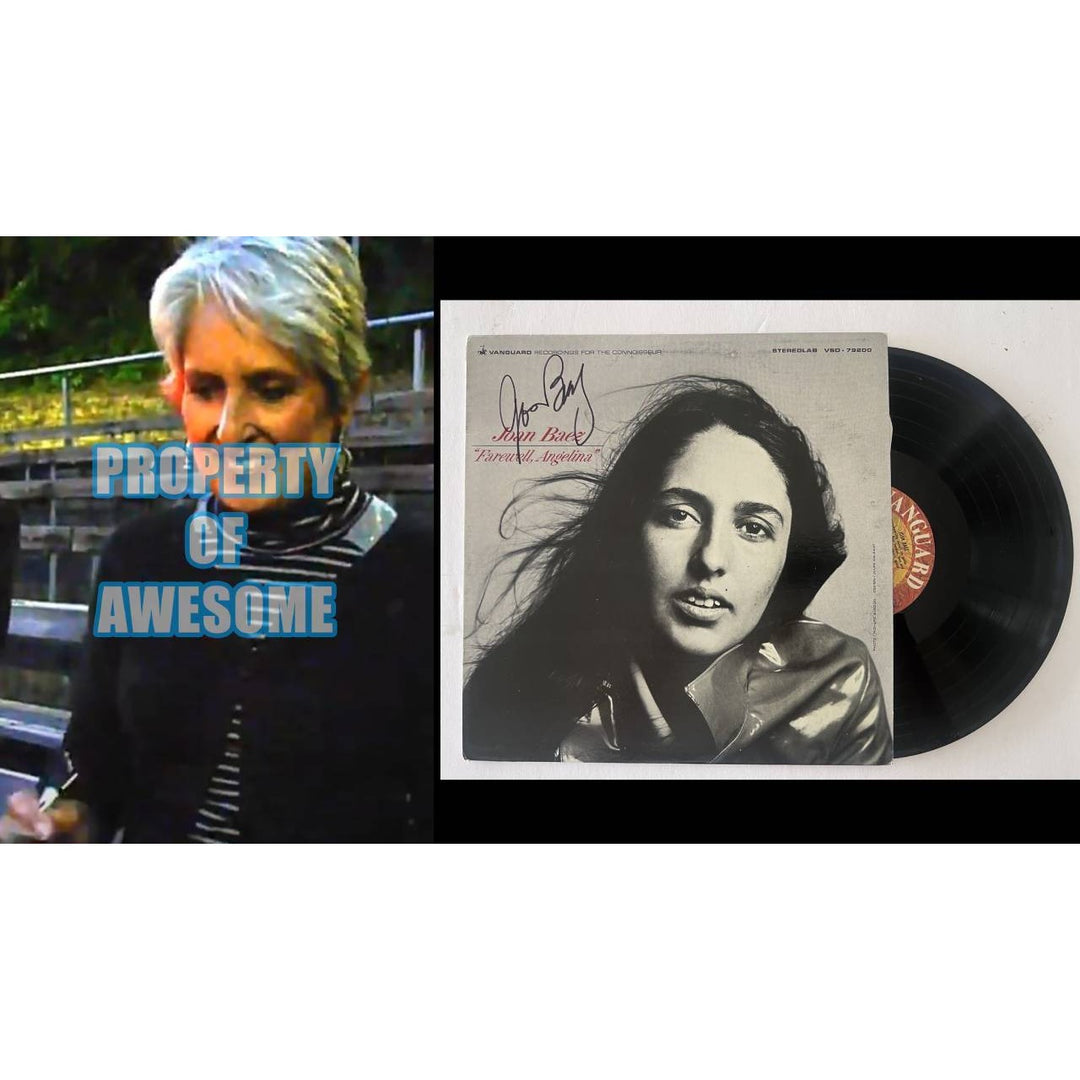 Joan Baez Farewell Angelina original lp signed with proof