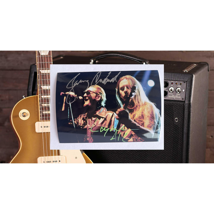 Alice in Chains Jerry Cantrell Lane Staley 5x7 photograph signed with proof