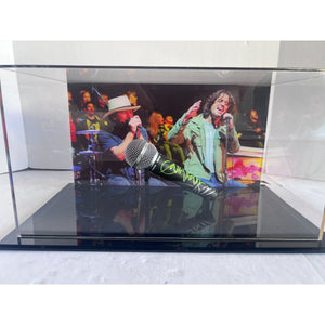 Eddie Vedder Pearl Jam Chris Cornell Soundgarden microphone signed with proof and 15x8 acrylic display case