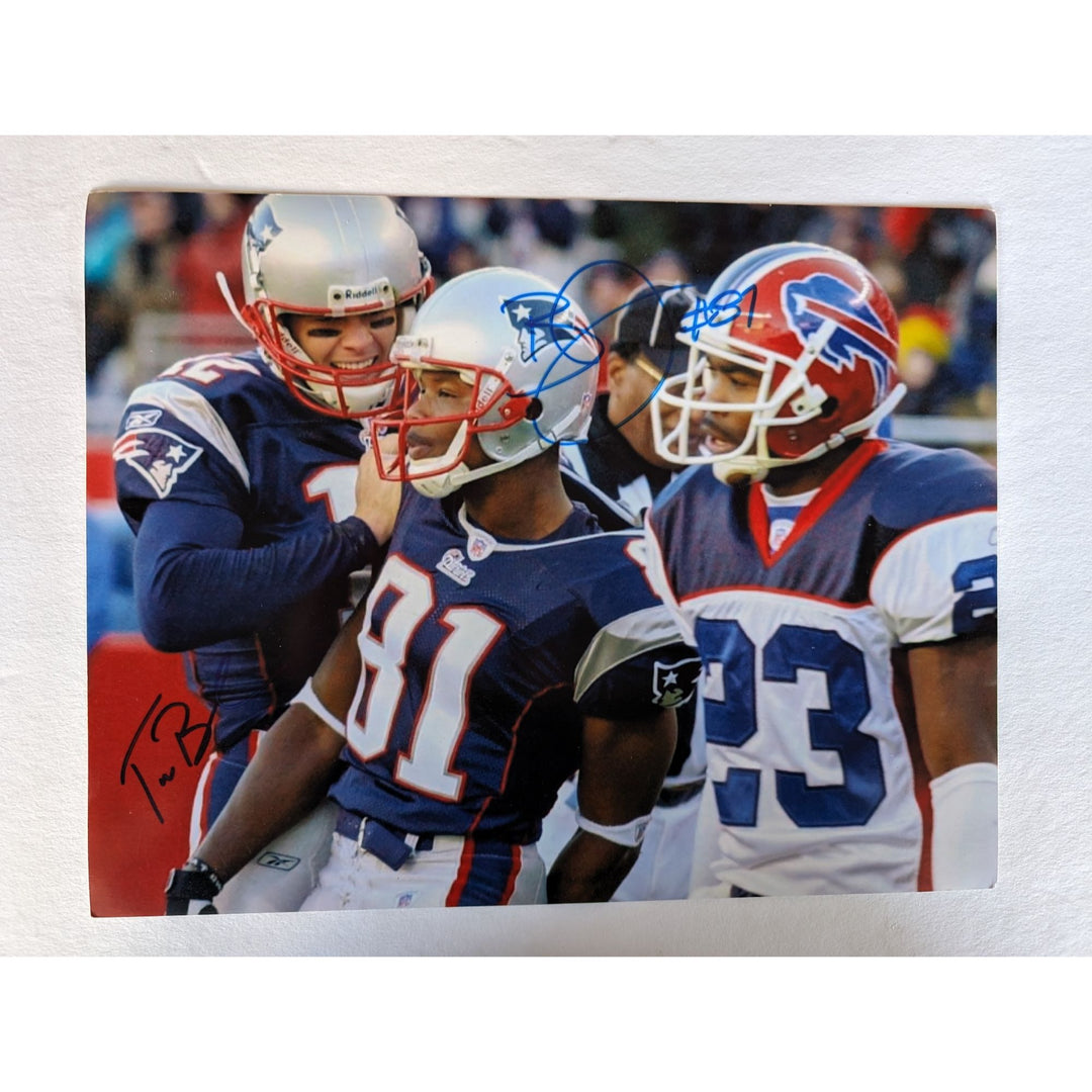 Deion Branch and Tom Brady New England Patriots Super Bowl MVPs 8x10 photo signed with proof