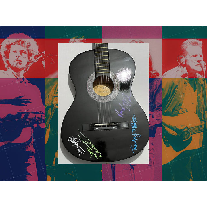 Don Henley Randy Meisner Timothy B. Schmidt Joe Walsh the Eagles 38-in full size acoustic guitar signed with proof