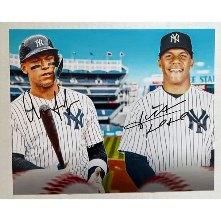 Aaron Judge Juan Soto New York Yankees 8x10 photo signed with proof