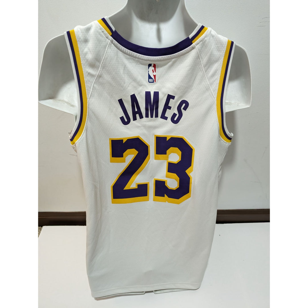 LeBron James Anthony Davis 2019-20 NBA champions Los Angeles Lakers team signed gay model Jersey signed with proof