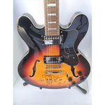 Load image into Gallery viewer, Dave Matthews Band one-of-a-kind signed hollow body electric guitar with proof
