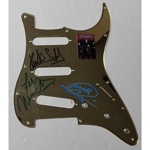 Barry Gibb, Robin Gibb the Bee Gees  Stratocaster electric pickguard signed with proof