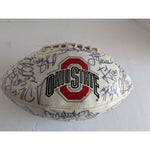 Load image into Gallery viewer, Ohio State Buckeyes Troy Smith Jim Tressell team signed football
