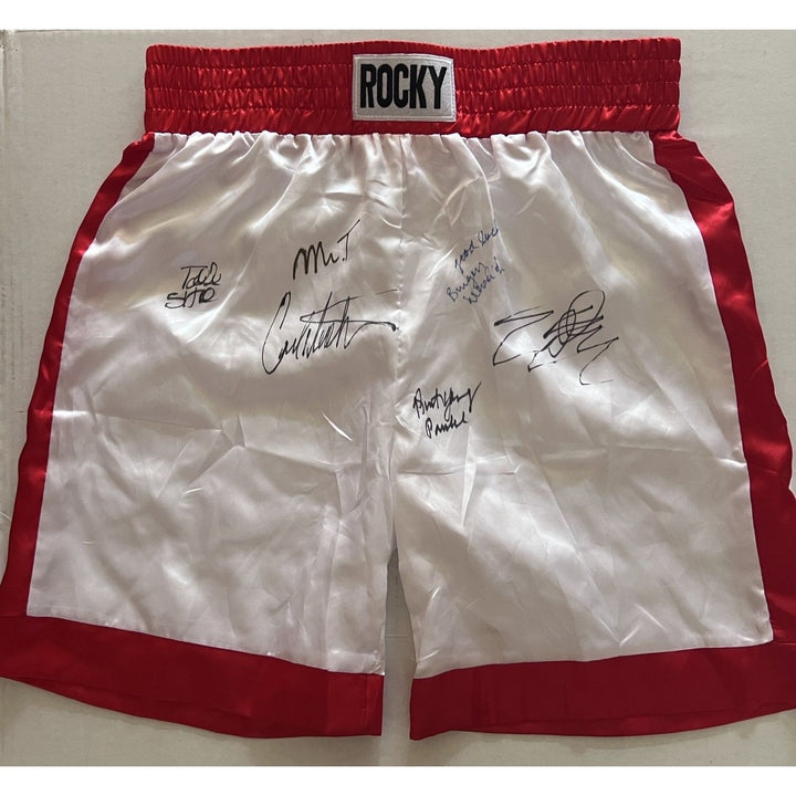 Sylvester Stallone Rocky Balboa boxing trunks with proof