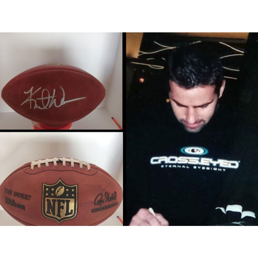 Kurt Warner St. Louis Rams Arizona Cardinals NFL game football signed with proof