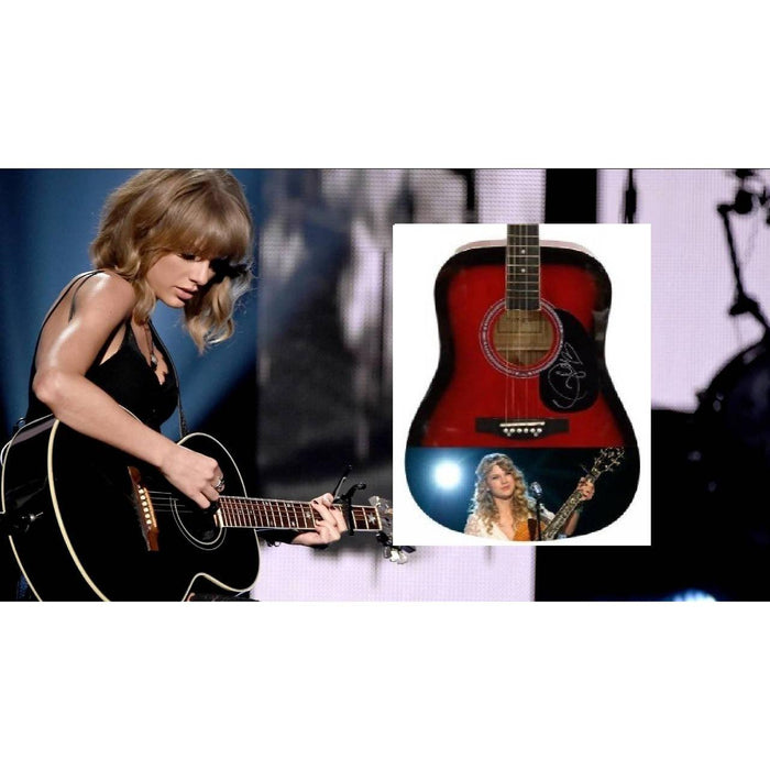 Taylor Swift full size acoustic guitar signed with proof
