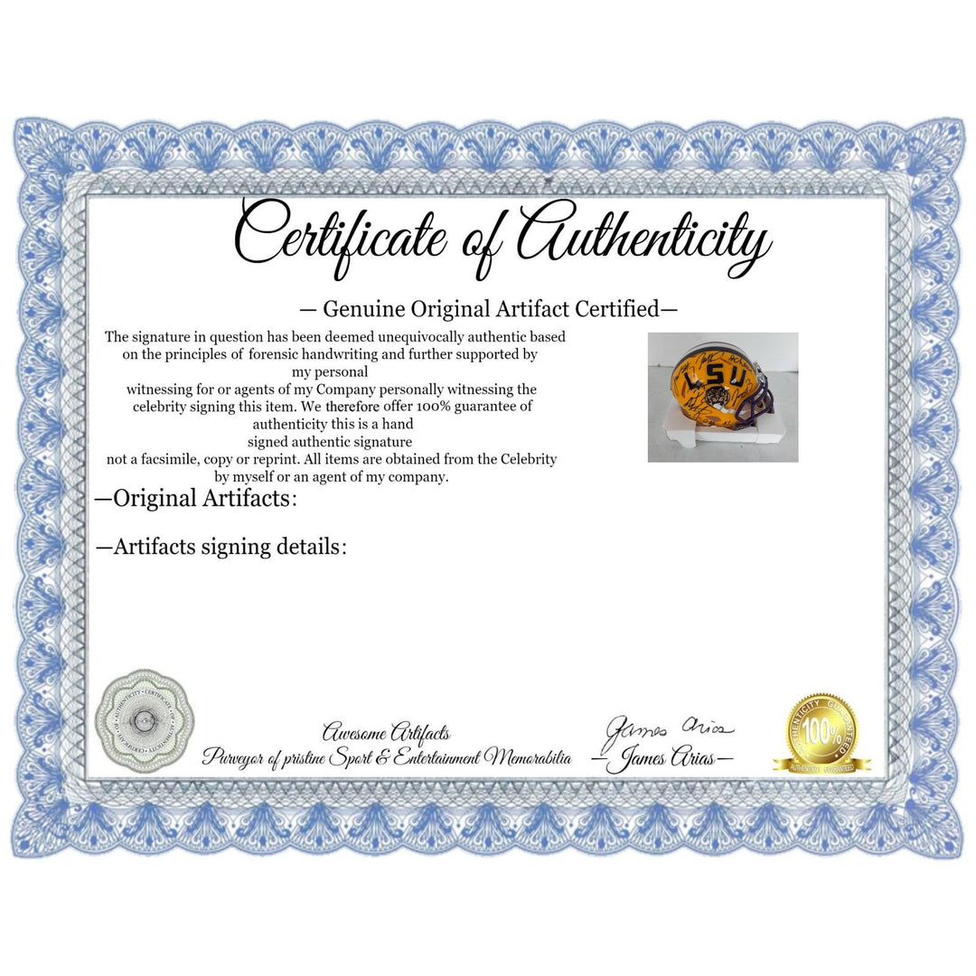 LSU Tigers Joe Burrow Ja mar Chase Jayden Daniels Riddell mini helmet signed with proof - Awesome Artifacts