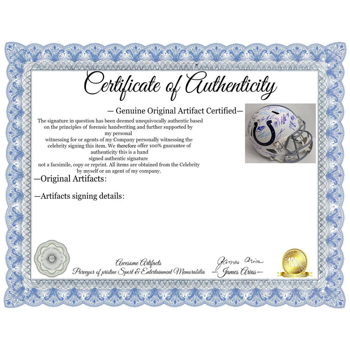 Jonathan Taylor Daniel Jones Indianapolis Colts 2025 (40) team Riddell speed full size helmet signed with proof