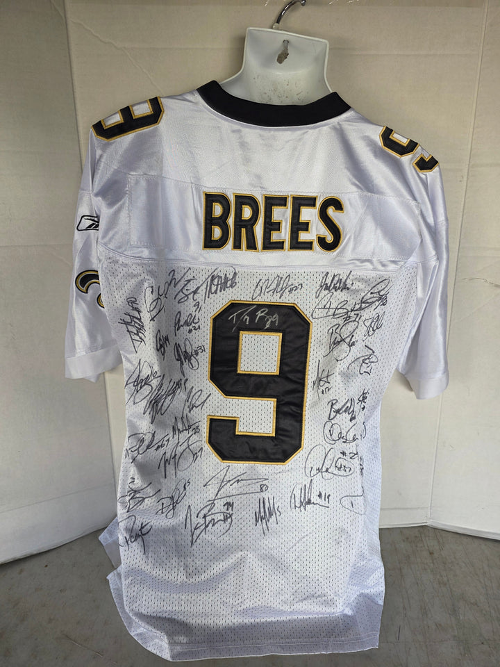 Drew Brees New Orleans Saints team signed jersey back
