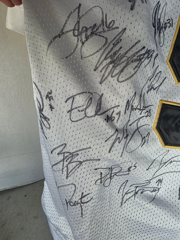 New Orleans Saints team signatures close-up 2