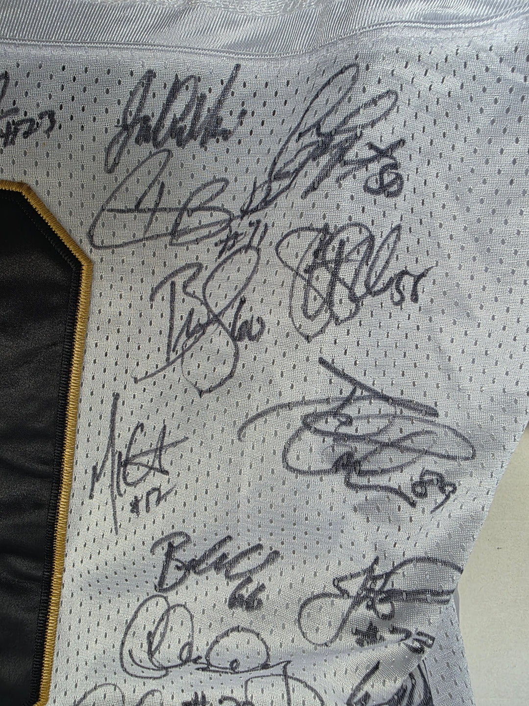 New Orleans Saints team signatures close-up 5