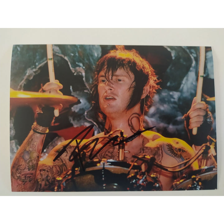 The Rev Jimmy Sullivan Avenge Sevenfold legendary drummer 5x7 photo signed