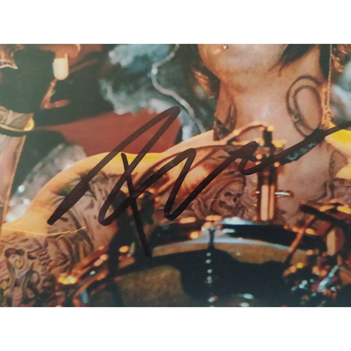 The Rev Jimmy Sullivan Avenge Sevenfold legendary drummer 5x7 photo signed