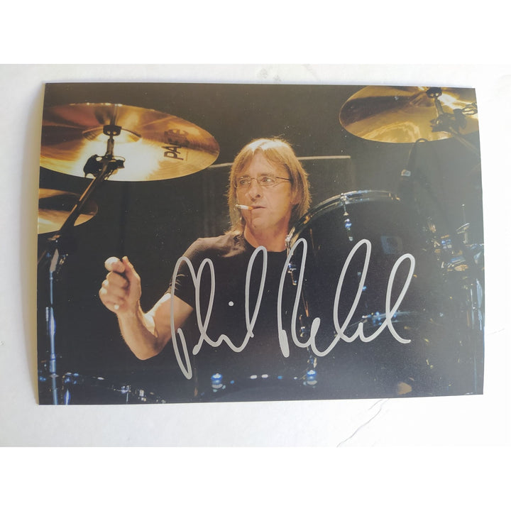 Phil Rudd AC DC drummer 5x7 photo signed with proof