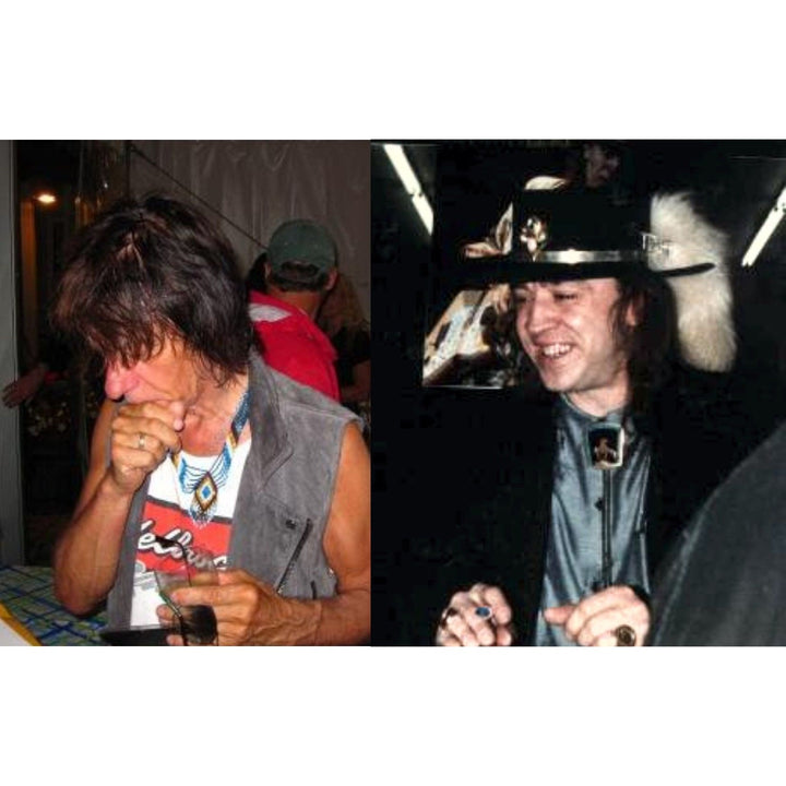 Jeff Beck & Stevie Ray Vaughan signed "Always Play Her with a Feeling" Fender Stratocaster Squier electric guitar signed with proof