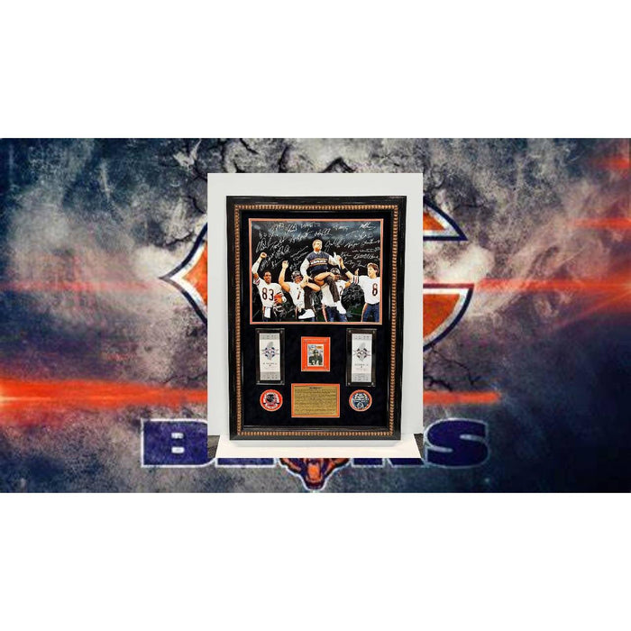 Walter Payton Jim McMahon Mike Ditka 25 plus Chicago Bears 1985 Super Bowl champions 16x20 photo signed and framed