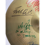 Load image into Gallery viewer, Eddie Van Halen David Lee Roth Sammy Hagar Alex Van Halen Michael Anthony Cymbal 18&quot; signed with proof
