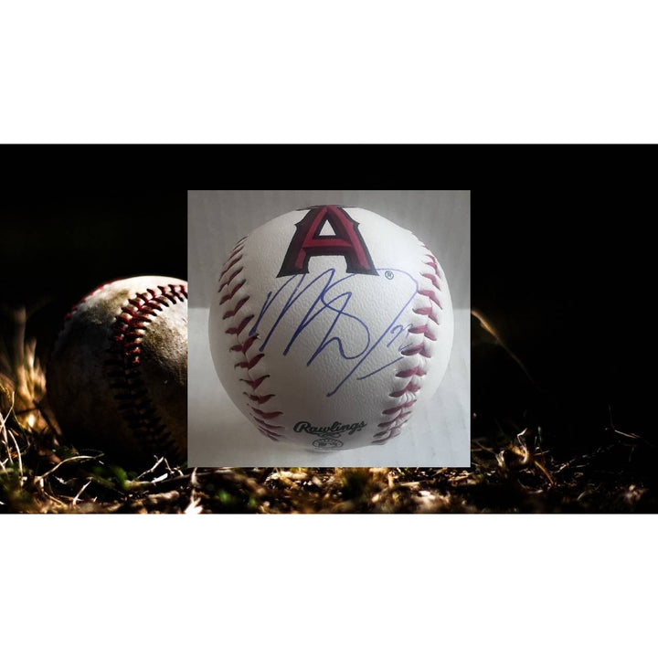 Mike trout Los Angeles Angels of Anaheim Rollings Major League Baseball signed with proof