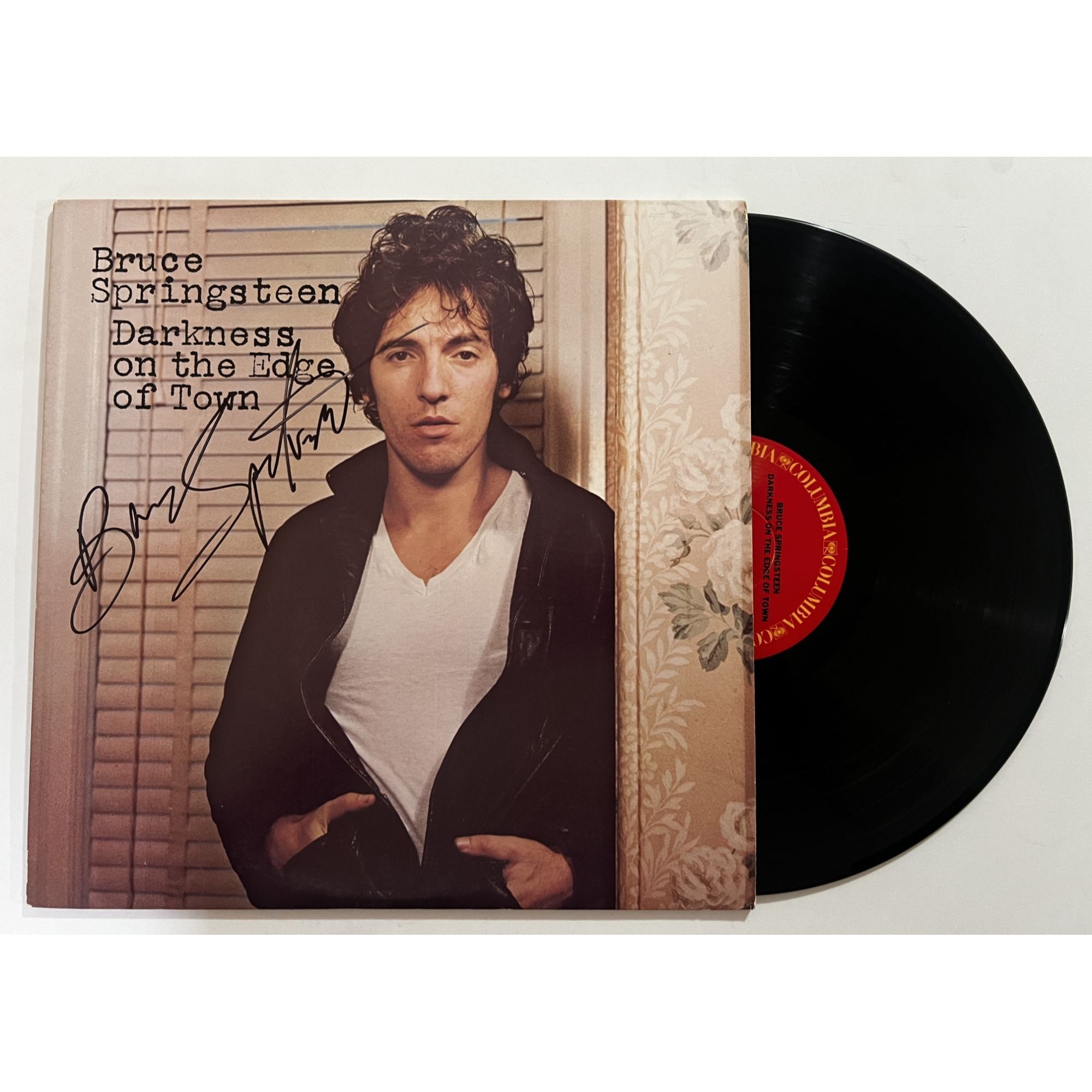 Bruce Springsteen "Darkness on The Edge of Town" original LP signed with proof