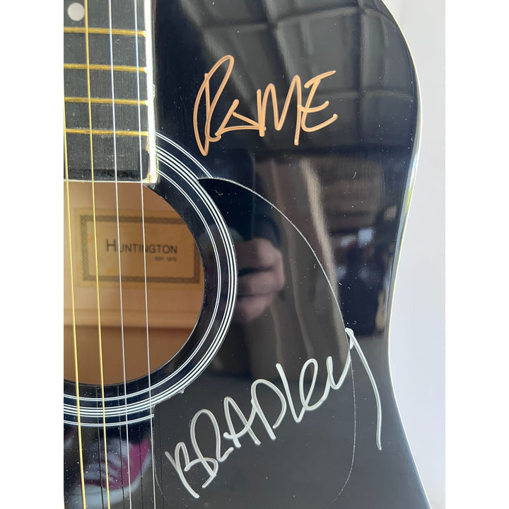 Sublime Bradley Nowell, Eric Wilson, Bud Gaugh and Rome" One of A kind 39' inch full size acoustic guitar signed