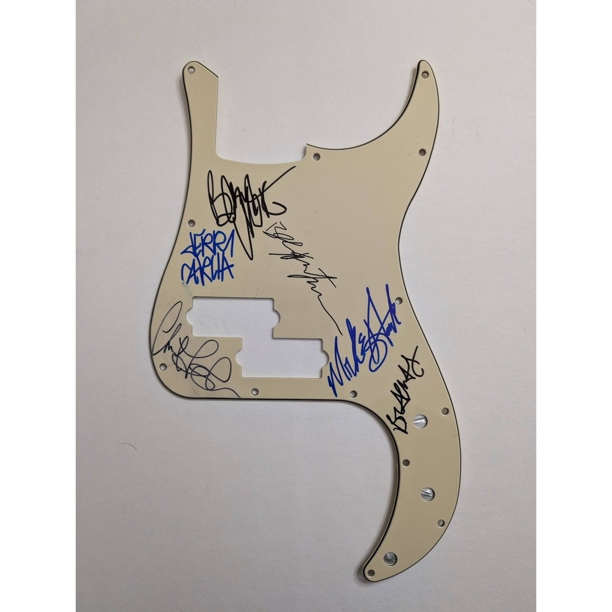 Jerry Garcia Bruce Hornsby Bob Weir Mickey Hart the Grateful Dead electric guitar pickguard signed