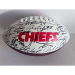 Load image into Gallery viewer, Kansas City Chiefs.Patrick Mahomes Travis Kelce Andy Reid 40 signs 2023-24 team signed football with proof
