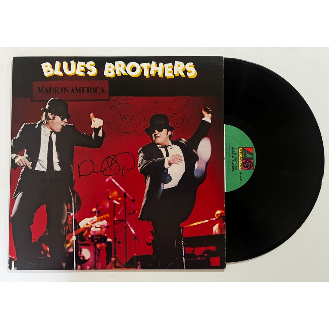 John Belushi Dan Aykroyd Blues Brothers "Made in America" original LP sign with proof