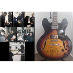 Load image into Gallery viewer, Dave Matthews Band one-of-a-kind signed hollow body electric guitar with proof
