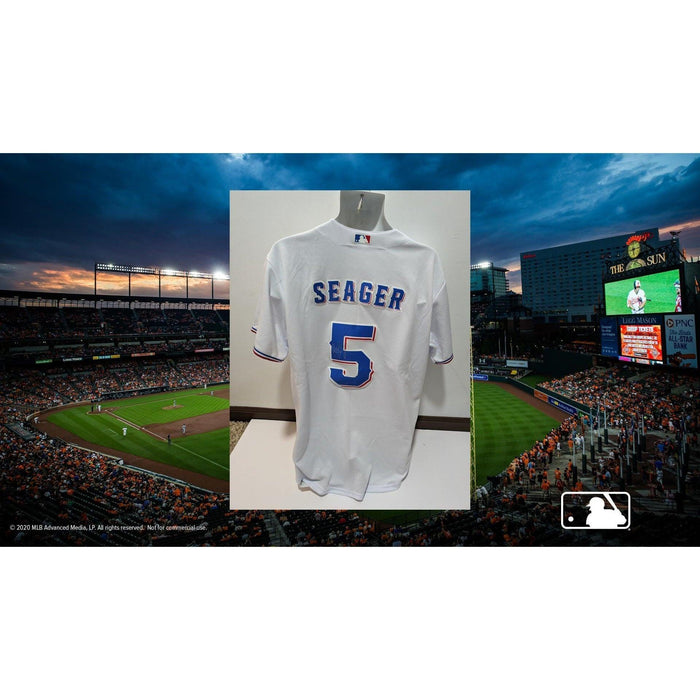 Corey Seager World Series MVP Texas Rangers Nike size large game model jersey signed with proof