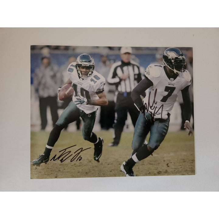 Michael Vick and DeSean Jackson Philadelphia Eagles 8x10 photo signed