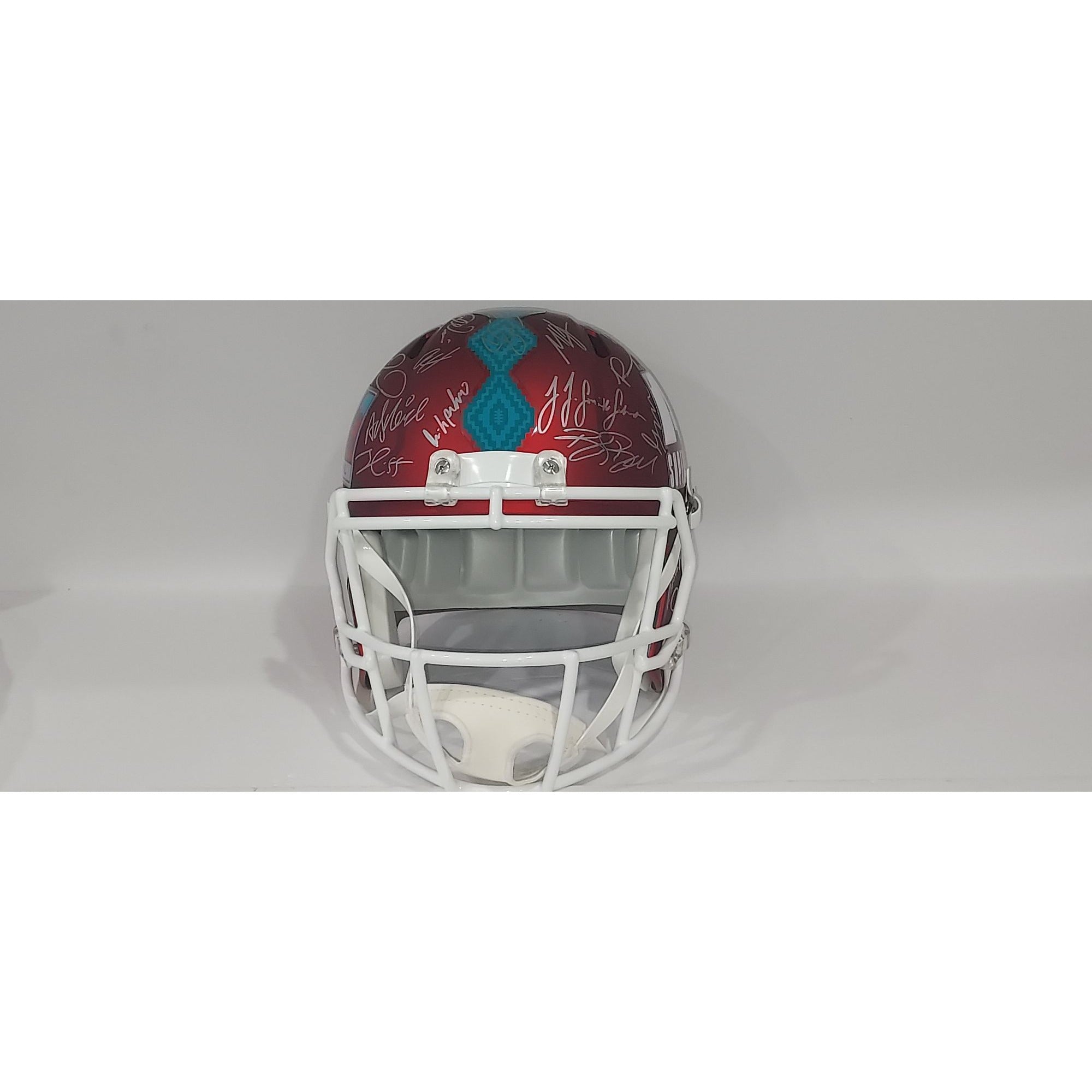 Jalen Hurts Philadelphia Eagles Super Bowl 57 Riddell team sign helmet with proof with free acrylic display case