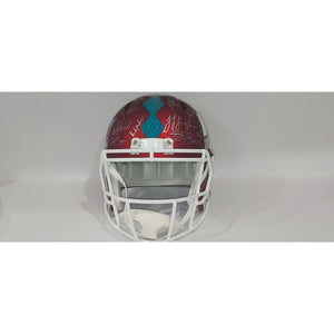 Jalen Hurts Philadelphia Eagles Super Bowl 57 Riddell team sign helmet with proof with free acrylic display case