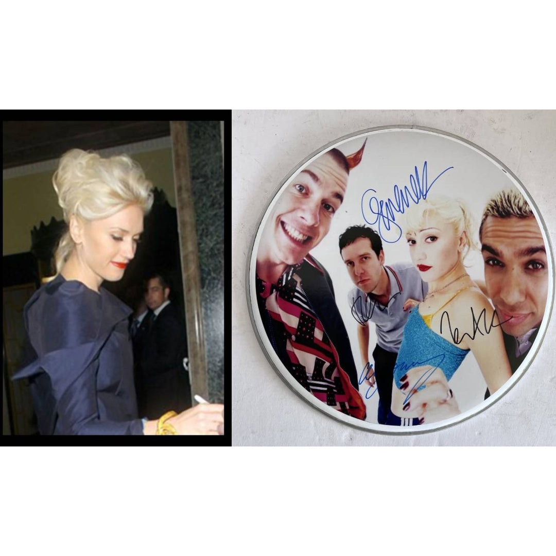 Gwen Stefani No Doubt one-of-a-kind drumhead signed with proof