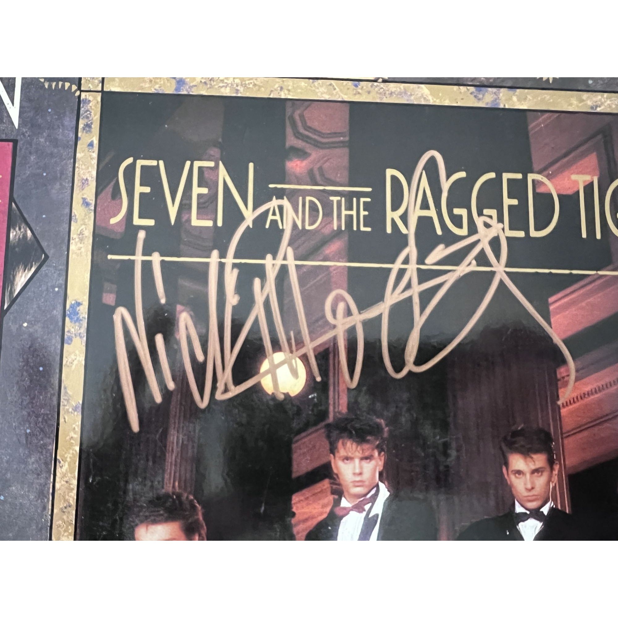 Duran Duran Simon Le Bon John Taylor Nick Rhodes Seven and the Ragged Tigger Lp signed with proof